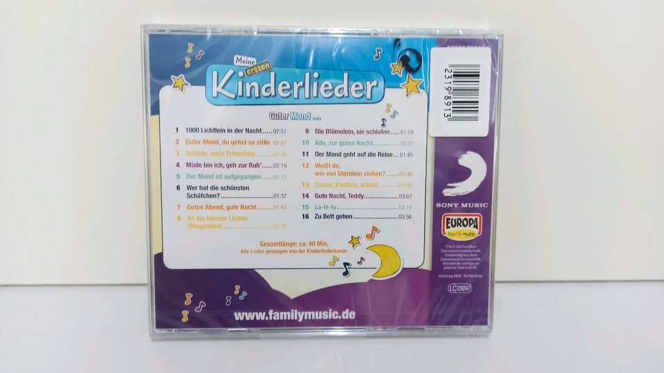 CD "Gute Nacht Lieder" für Kinder: neu! in Stuttgart