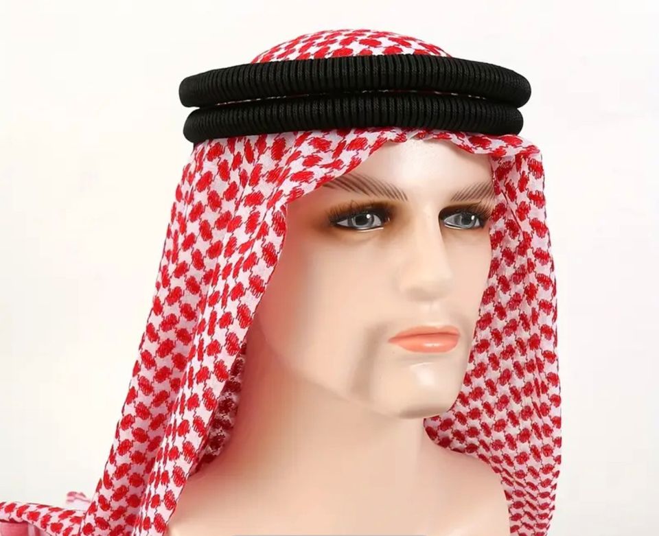 Kostüm "Scheich" - Kopfbedeckung Tuch und Kopfring aus Oman -NEU in Oberhausen