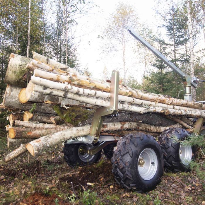 Rückewagen Anhänger Quad Rückanhänger ATV Holzanhänger Holzwagen in Sachsen  - Görlitz, Gebrauchte Auto-Anhänger kaufen