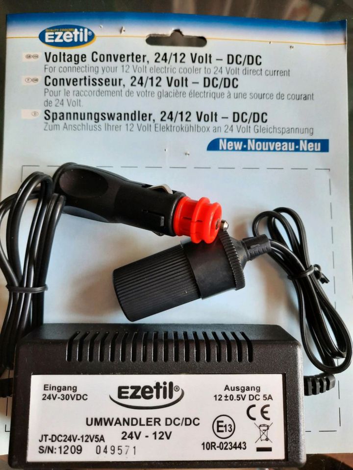 Spannungswandler 24V auf 12V (5A) DC Wandler Converter Anschluss