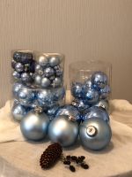 Weihnachtsbaumschmuck: 57 Glas-Kugeln Eis-Blau matt glänzend Nordrhein-Westfalen - Geldern Vorschau
