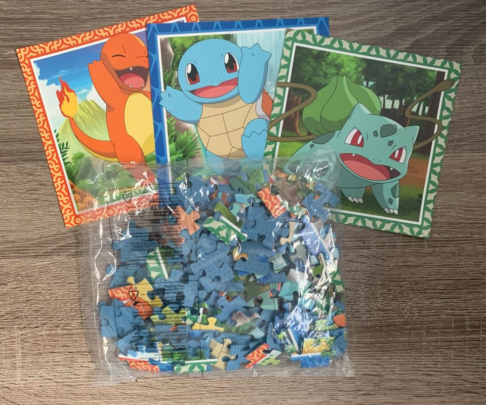 Puzzle Pokémon, Glumanda, Bisasam, Schiggy, Ravensburger in Sögel