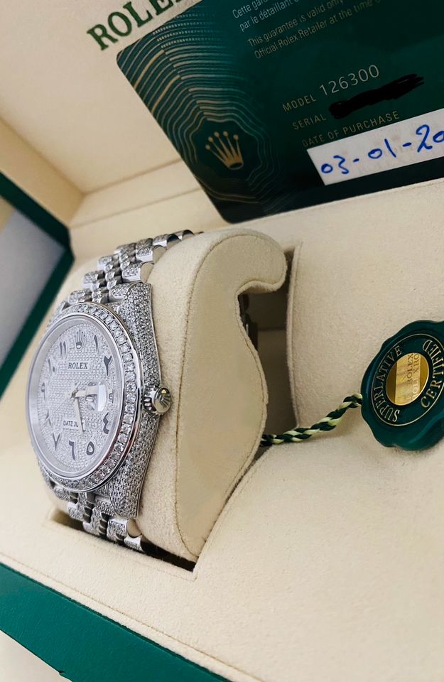 Rolex Datejust 41 mm Jubile iced out 126300/ 2023/ VVS Diamanten in Berlin