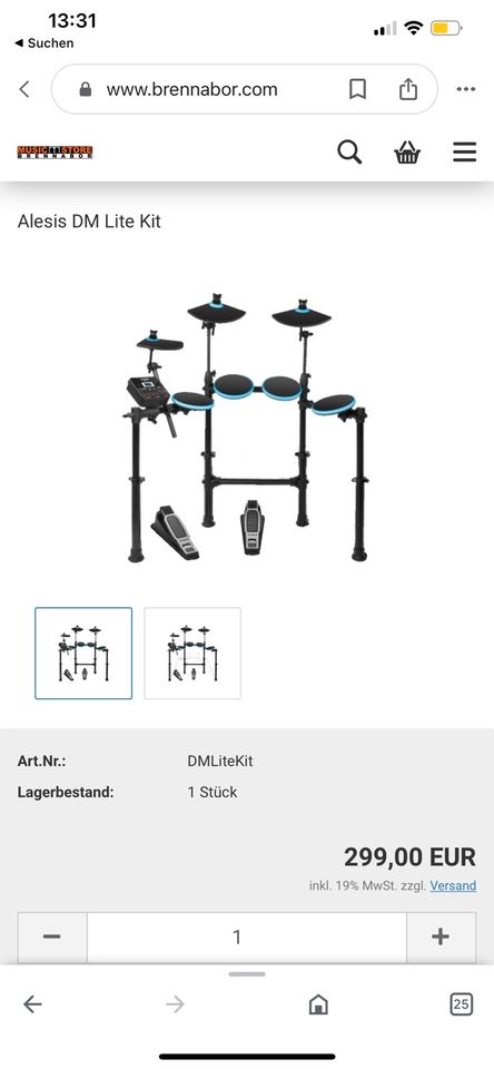 Alesis E Drum DM Lite Kit 7“ Pads in Essen