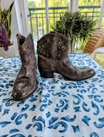 FRYE Stiefeletten Crackle Effect Braun Gr 37 US 7 Berlin - Köpenick Vorschau