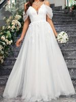 Wunderschönes neues Brautkleid L weiß Spitze Tüll Baden-Württemberg - Waghäusel Vorschau