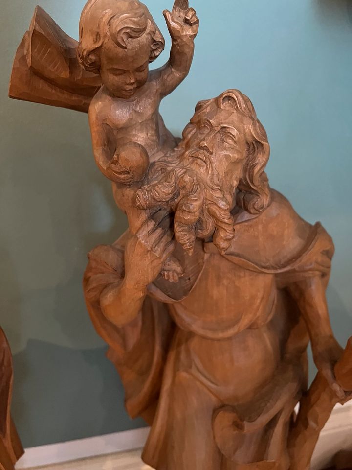 3 Heiligen Figuren, Holz geschnitzt, Österreich in Offenbach