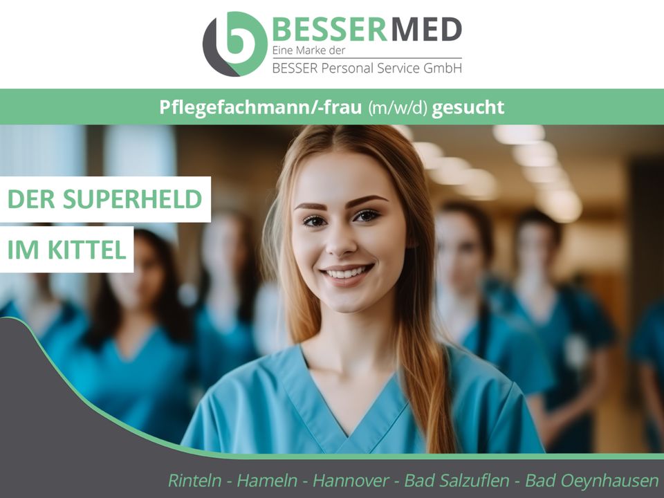 Pflegefachkräfte (m/w/d) ab 26€/Std in Bad Oeynhausen