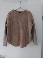 Mango Pullover Strickpullover S 36 beige Zopfmuster Hessen - Mühlheim am Main Vorschau