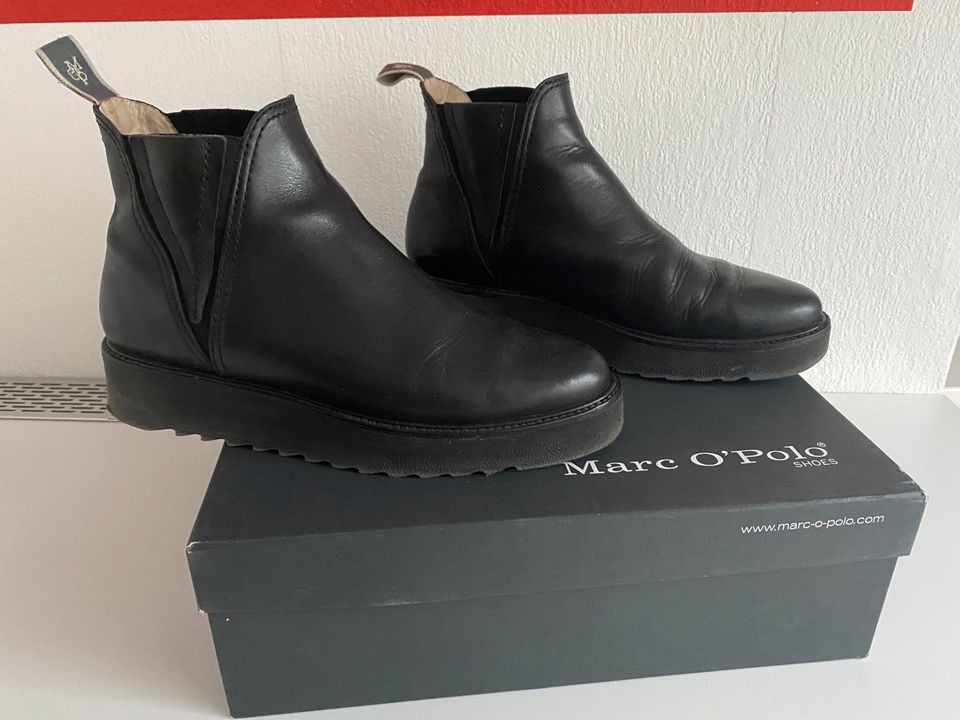 Schuhe Stiefelette Boots schwarz Marc‘o Polo Gr.38 in Obernkirchen