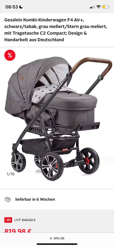 Gesslein Kombi-Kinderwagen F4 Air+ in Völklingen