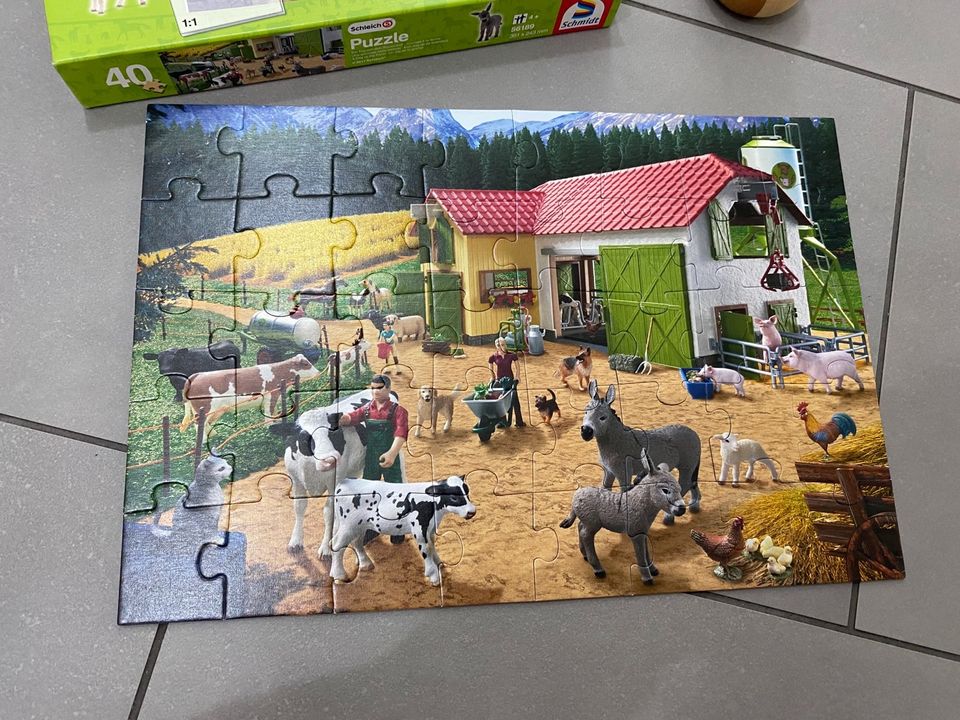 Schmidt Schleich Puzzle, Bauernhof, 40 Teile 56189, 4+ Farm World in Tonna