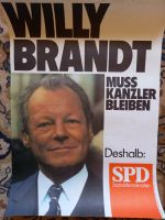 Willy Brandt original Wahlplakat 70 er Jahre Wahlkampf SPD Kiel - Mitte Vorschau