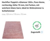 Teppich hochfloor 120x170x70mm rosa West - Schwanheim Vorschau