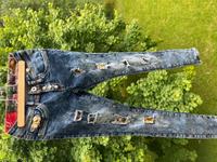 Extravagante Jeans mit buntem Stoff,Knöpfen,Strasssteinen XS Nordrhein-Westfalen - Düren Vorschau
