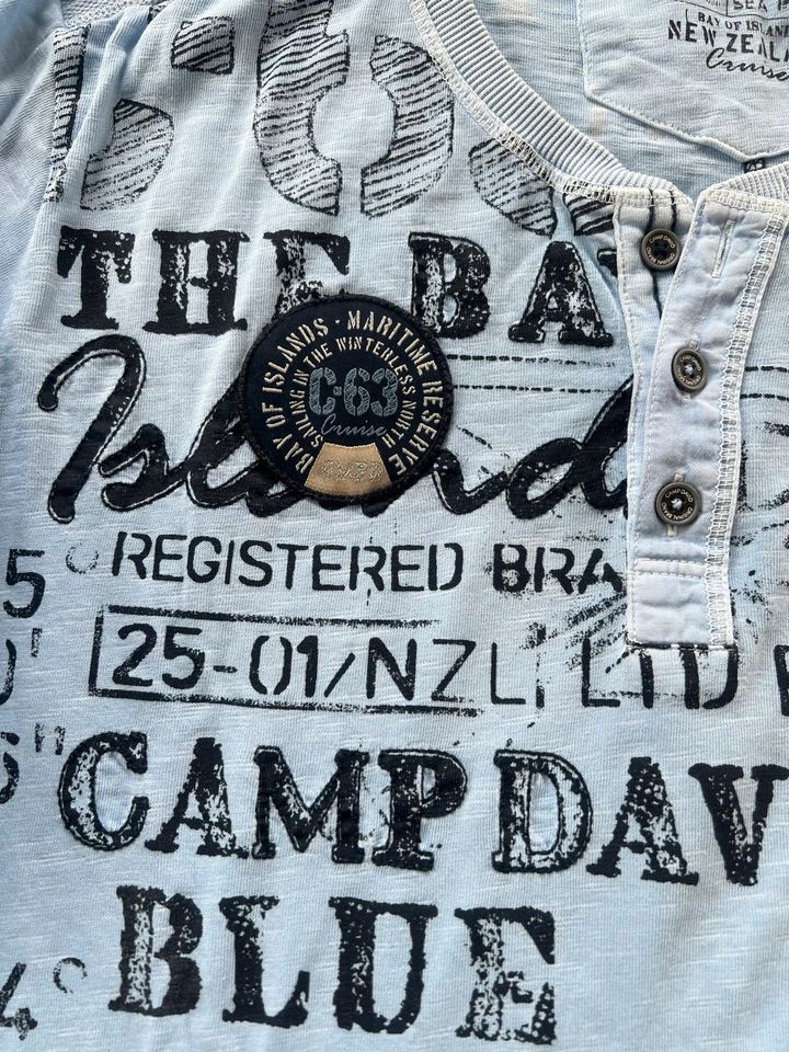 Tolles CAMP DAVID Langarmshirt, Hellblau,XL,TOP in Hünstetten