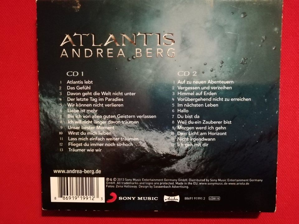 Doppel CD  "  Andrea Berg  "  Atlantis in Buggingen