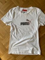 Puma Kurzarmshirt weiß, Gr L (36), Puma Logo in grau/rosa Hessen - Kassel Vorschau