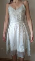 Kleid weiß + Silber Glitzer, Größe 36 Hessen - Borken Vorschau