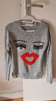 Grauer Pullover mit Smile Motiv S Reserved Harburg - Hamburg Heimfeld Vorschau