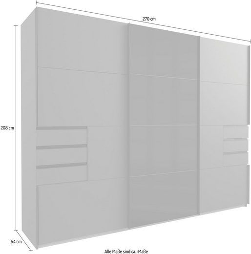 Schwebetürenschrank graphit Glas schwarz 270cm (#1063) in Altdorf