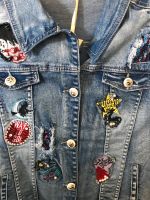 Jeansjacke-blau - mit Patches - Strass - XL-top Nordrhein-Westfalen - Gelsenkirchen Vorschau