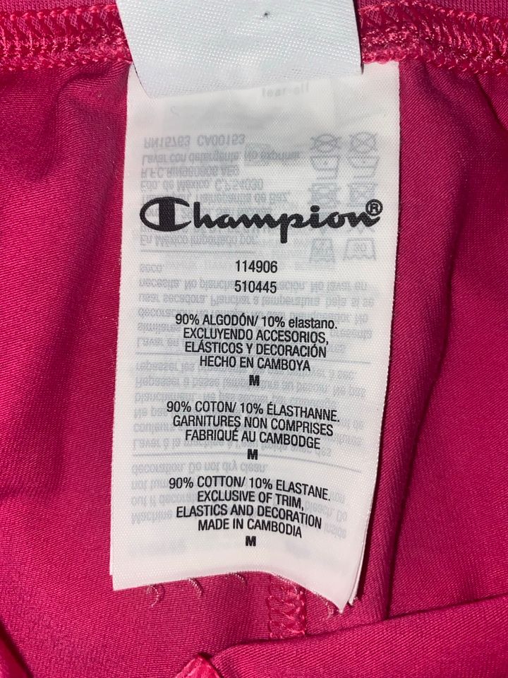 Champion Shorts Baumwolle Gr M Pink mit weißem Aufdruck neu in Reinbek