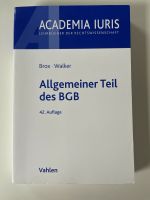 Brox Walker Allgemeiner Teil des BGB 42. Auflage Jura Vahlen Baden-Württemberg - Widdern Vorschau