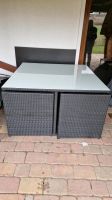 Rattan Outdoor Sitzgruppe Tisch Glasplatte 4 Sessel + 8 Kissen Niedersachsen - Bad Harzburg Vorschau