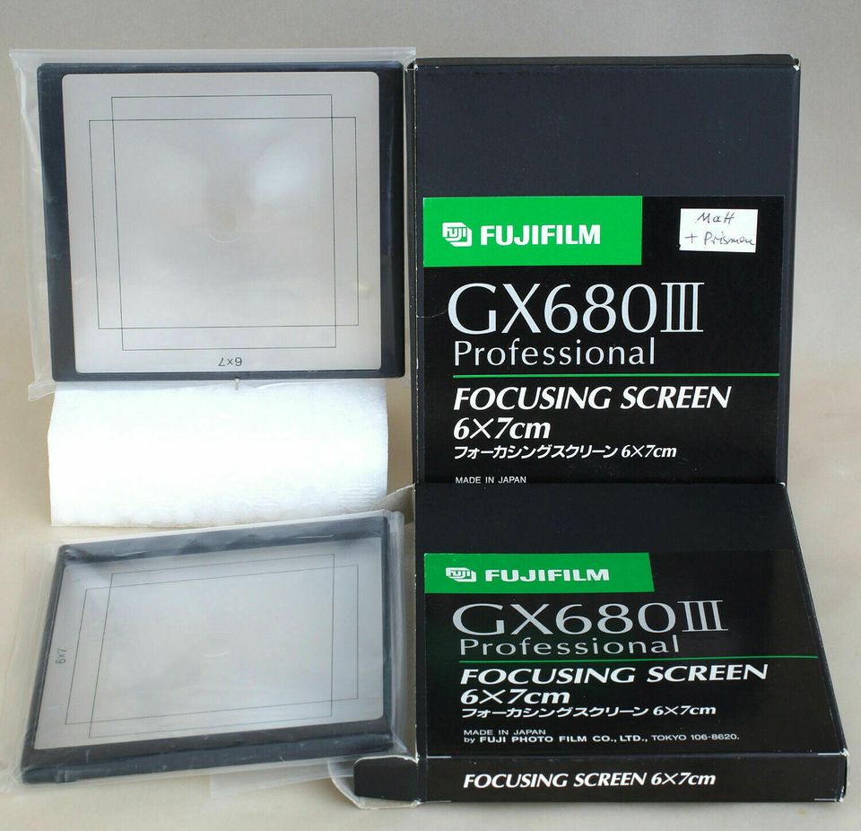 Fuji GX680 III Mattscheibe 6x7 MATT+PRISMEN-PUNKT Focusing Screen in Velen