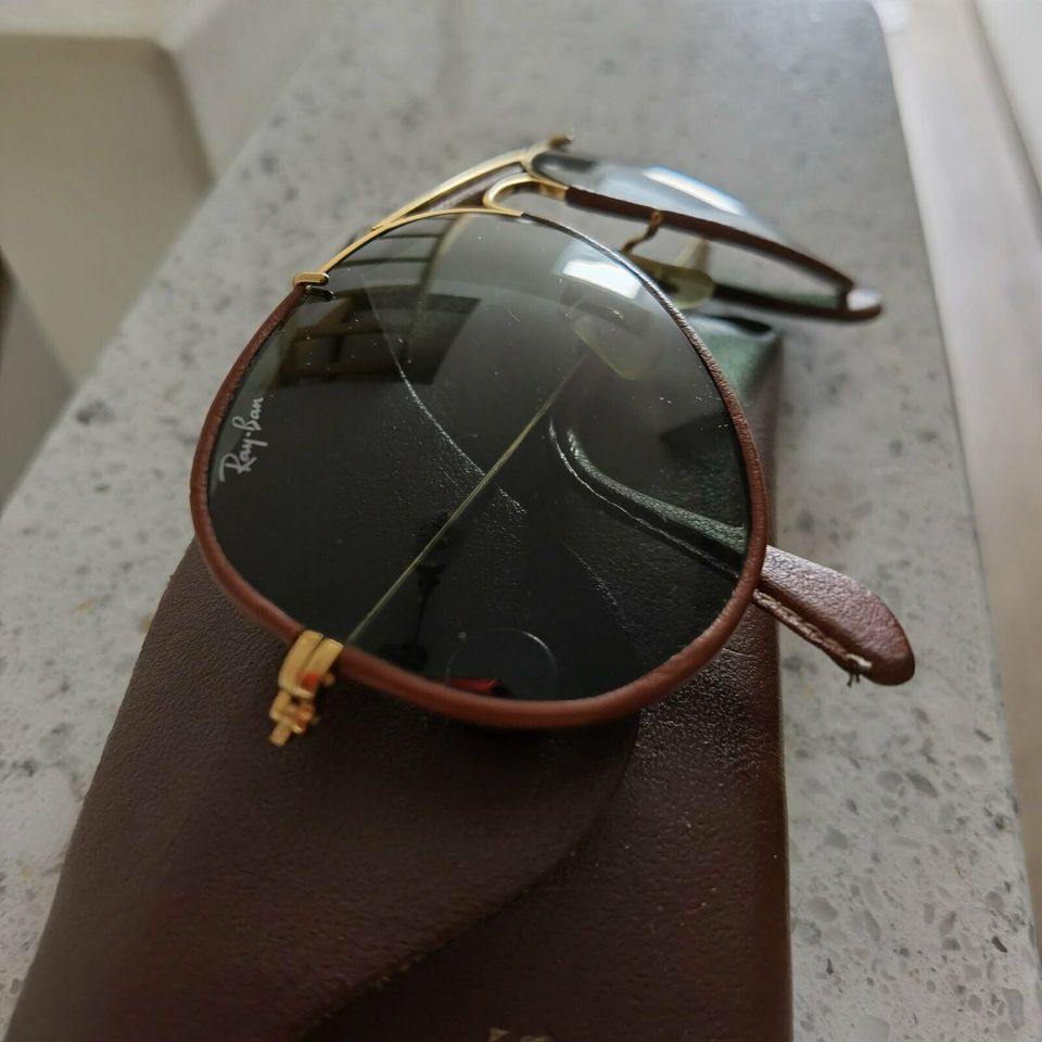 RAY-BAN - SONNENBRILLE - B&L - LEDER OUTDOORSMAN II AVIATOR - RAR in  Nordrhein-Westfalen - Dinslaken | eBay Kleinanzeigen ist jetzt Kleinanzeigen