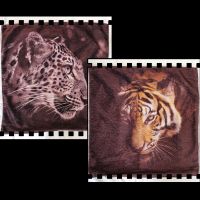 Kissenbezug Kissenhülle Afrika Tiger Leopard braun 40x40 Hessen - Malsfeld Vorschau