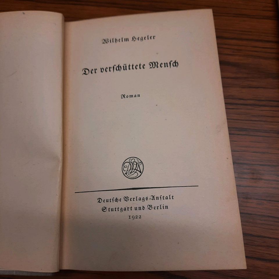 Wilhelm Hegeler Der verschüttet Mensch 1922 in München