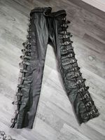 Schnallen Lederhose 30 34 Nappa Rindleder Schwarz Biker Mad Max Nordrhein-Westfalen - Rhede Vorschau