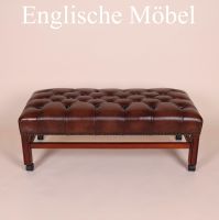 Englische Möbel Chesterfield Sitzbank Hocker Antik Leder braun UK Brandenburg - Potsdam Vorschau
