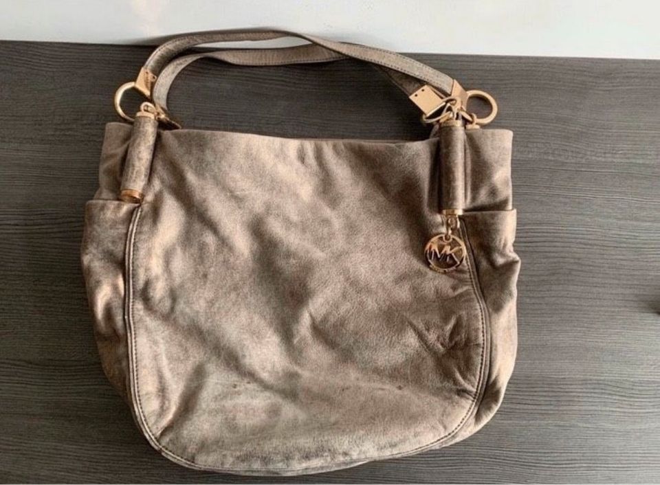 MICHAEL KORS Tasche, Handtasche, Shopper, Leder, gold in Lippstadt