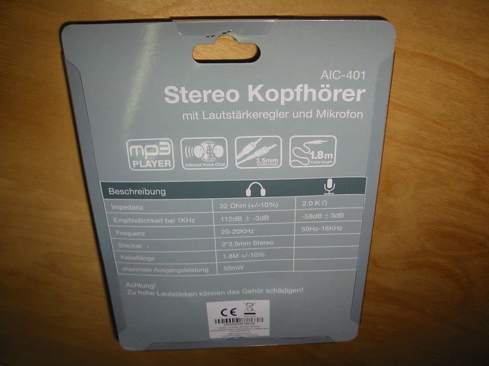 Stereo Headset BASIC CONCEPT mit 3.5 mm Klinkerstecker  Kopfhörer in Bremerhaven