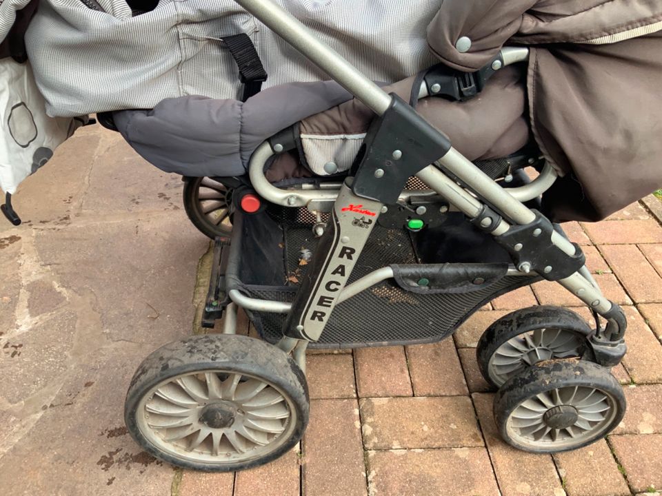Hartan - Kinderwagen - inkl. Fußsack und Regenschutz in Stein