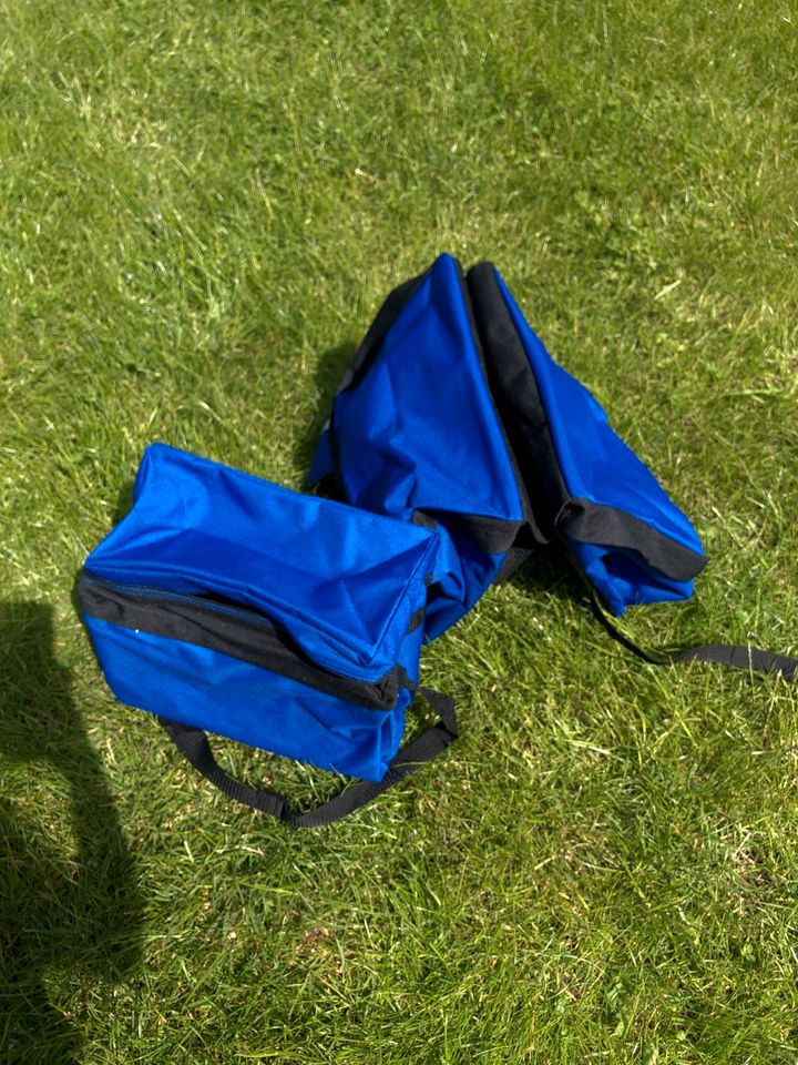 Fahrradtasche Doppel Gepäckträger Taschen Rad blau NEU 3 tlg. in Westfehmarn