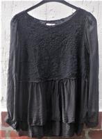 ambra Bluse Tunika schwarz Gr. XL bzw. 42 mit Seide und Stickerei Brandenburg - Königs Wusterhausen Vorschau