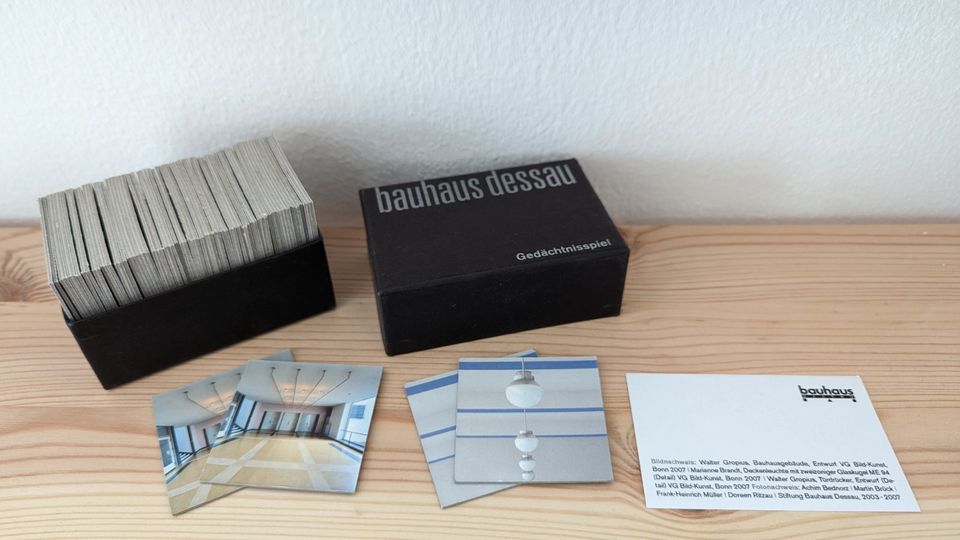 Bauhaus Dessau Memory Gedächtnisspiel Memospiel Spielkarten Kunst in München