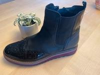 Mega Boots Bugatti Chelsea schwarz Leder Lack Plateau 37 Bayern - Gaißach Vorschau