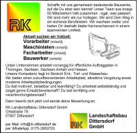 Vollzeitstelle als Vorarbeiter Thüringen - Dittersdorf (Schleiz) Vorschau