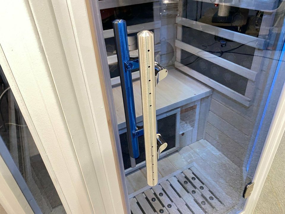 Infrarot Sauna Wärmekabine IWK Premium weiß blau 2 Personen *neu in Wildenfels