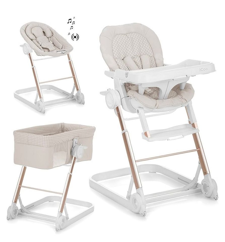 Icoo Hochstuhl Baby Beistellbett Stubenwagen beige in Vohburg an der Donau