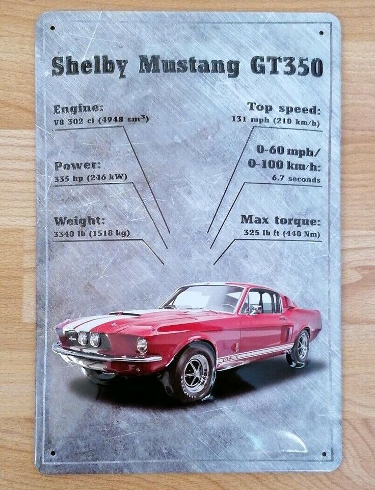 Shelby Mustang Retro Blechschild US Diner Vintage Style #1224 in Bielefeld