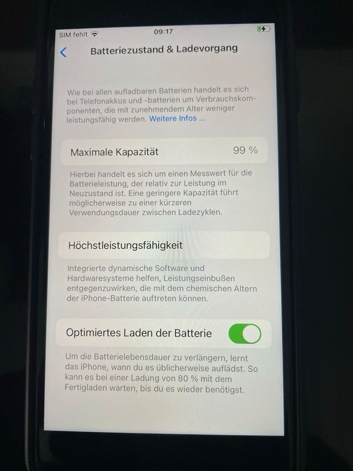 Apple IPhone SE 3. Generation 64 GB 1 Jahr alt in Erfurt