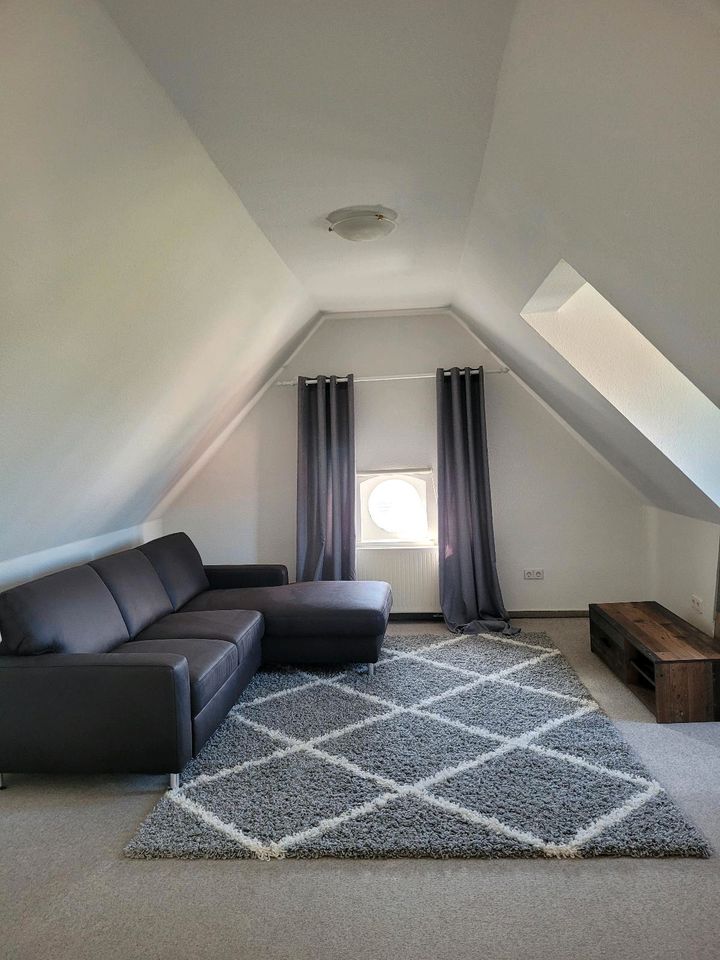 Möblierte Einzimmer-Dachgeschoss-Wohnung mit französischem Balkon in Geringswalde