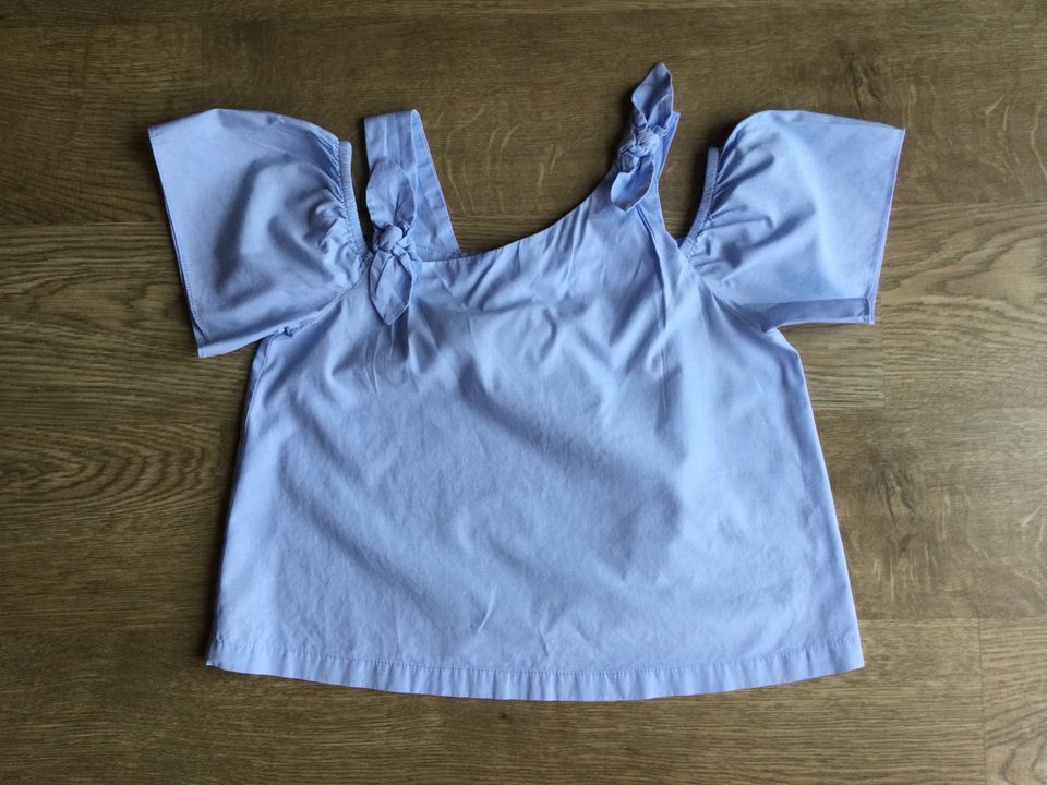 Hellblaue kurzärmlige Bluse v.„ZARA KIDS“ in Größe SIZE 10 cm 140 in Nickenich