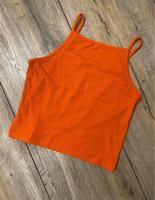 Cooles neckholder Top bauchfrei ripped in orange Bayern - Frensdorf Vorschau